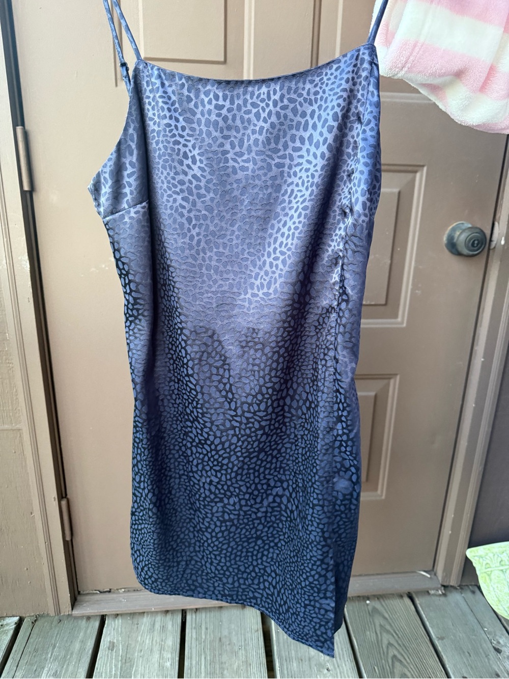Blue leopard mini dress - Picture 2 of 3